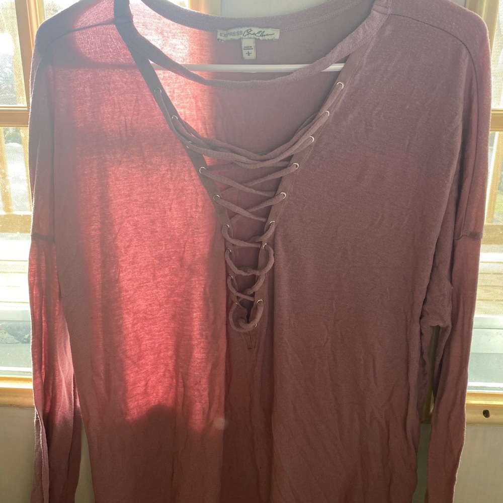 Pink long sleeved shirt